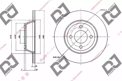 Тормозной диск DJ PARTS BD1584